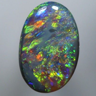 SOLID SEMI BLACK OPAL Sparkling golden fire